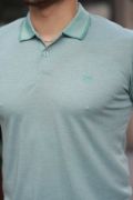 Erkek Yakalı Kagi Kumaş Kısa Kollu T-shirt resmi
